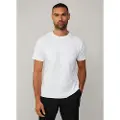 Hackett London for man. HM500872 HS Club T-shirt Emboss white (XL), Casual, Cotton, Short sleeve