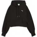 Puma WARDROBE Essentials Relaxed Cropped Hoodie Women, Clothing, Black, L