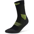 Cep Core Run Socks Mid Cut 5.0, løpesokker, dame, svart/grønn