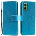 Mtp Products Motorola Moto G35 Mandala Series Lommebok-deksel - Blå