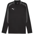 Puma individualLIGA Quarter-Zip Top Men, Clothing, Black/White/Shadow Gray, L