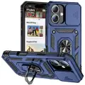 Mtp Products iPhone 16 Hybrid-deksel med Roterende Ring med Kameraskjold - Blå