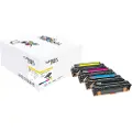 Freecolor M451-4-FRC, Sort, Cyan, Fiolblå, Gult, 4 stykker