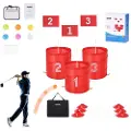 Vevor Bakgårdsgolfspill, 3-hulls golfbane, Golfspilløvelser, Golfchipspill for familier, voksne og barn, Bærbart utendørs hagegolfspill for plen, hage, camping, park, strand