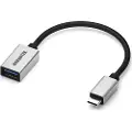 Marmitek 08375, 0,15 m, USB C, USB A, USB 3.2 Gen 1 (3.1 Gen 1), 5000 Mbit/s, Sort, Sølv