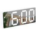 24hShop LED-vekkerklokke med hvite tall - Hvit