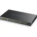 Zyxel GS2220-50HP - Switch - Administrator - 44 x 10/100/1000 (PoE+) + 4 x combo Gigabit SFP + 2 x Gigabit SFP - monterbar på stativ - PoE+ (375 W)