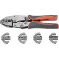 Toolcraft PZ-506 430461 Crimptænger-sæt 6 dele Isolerede kabelsko , Uisoleret, lukket kabelsko, Åben, uisolerede kabelsko, D-SUB-stik, Tændrørsstik