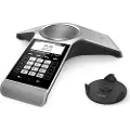 Yealink CP930W - Konferanse-VoIP-telefon - med Bluetooth-grensesnitt - IP-DECT - 5-veis anropskapasitet - SIP, SIP v2, SRTP - Romsølv