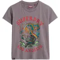 Superdry Tattoo Rhinestone Fitted Kortarmet T-skjorte