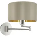 Eglo Maserlo, Overflatebehandlet, Cylinder, E27, IP20, Gull, Nickel, Taupe / brun