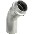 Viega Inox bøjning 45 grader 35 mm Inox, rustfri stål muffe/nippel, SC-Contur