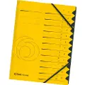 Herlitz Colorspan - Klassifikasjonsmappe - 12 rom - 12 deler - fortrykt: A-Z, 1-12 - for A4 - med fliker - svart, gul