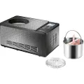 Unold 48897, Tradisjonell iskremmaskin, 1,5 l, 30 min, 1 boller, LCD, 1,5 m