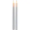 Sirius Sara Genopladelig LED Kronelys Hvid - H 25 cm - 2 stk