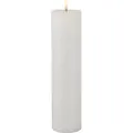 Sirius Sille Genopladelig Bloklys Hvid - Ø 7,5 cm - H 30 cm