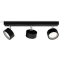 Signify Bracia tak-/veggspotlight, 3x, innfelt lysplate, LED, 2700 K, 1650 lm, 220 - 240 V, svart