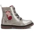 Xti Kids unisex for kids. 15109303-NUDE Ankle boots 151093 grey (28), Silver, Flat, Zip, Casual, Patent Leather, children's fashion