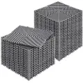 Vevor sammenlåsende dreneringsmatte, 12” x 12” modulær sammenlåsende pute, 40 stk. skjøtematter, sklisikre grå PP dreneringsgulvfliser og dusjmatte, for garasje, hage, kjøkken og utendørs