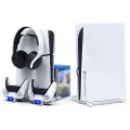 IPEGA P5S009 multifunksjonelt ladestativ for PS5 Slim White