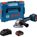 Bosch Gws 18v-11 S + 2 Bat 5.0ah + L-boxx Vinkelsliper 125 Mm