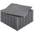Vevor sammenlåsende dreneringsmatte, 12” x 12” modulær sammenlåsende pute, 12 stk. skjøtematter, sklisikre grå PP dreneringsgulvfliser og dusjmatte, for garasje, hage, kjøkken og utendørs