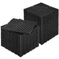 Vevor sammenlåsende dreneringsmatte, 12” x 12” modulær sammenlåsende pute, 40 stk. skjøtematter, sklisikre svarte PP dreneringsgulvfliser og dusjmatte, for garasje, hage, kjøkken og utendørs