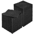 Vevor sammenlåsende dreneringsmatte, 12” x 12” modulær sammenlåsende pute, 50 stk. skjøtematter, sklisikre svarte PP dreneringsgulvfliser og dusjmatte, for garasje, hage, kjøkken og utendørs