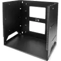 StarTech.com Wall-Mount Server Rack with Built-in Shelf - Solid Steel - 8U rack (wall mount) - 8U