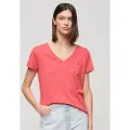 Superdry Studios Slub Embroidered Kort Ermet V-hals T-skjorte