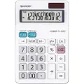 Sharp EL320WB, Desktop, Grunnleggende, 12 sifre, Vippbar skjerm, Batteri/Solcelle, Hvit