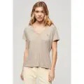 Superdry Studios Slub Embroidered Kort Ermet V-hals T-skjorte