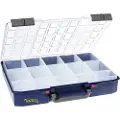 Raaco CarryLite 80, Verktøy boks, Polykarbonat (PC), Polypropylen, Blå, Gjennomsiktig, 13 kg, Hengsel, 413 mm