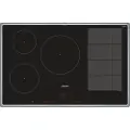 Siemens iQ700 EX845LVC1E - Induksjonskomfyrtopp - 5 plater - Nisje - bredde: 78 cm - dybde: 50 cm - med pynt av rustfritt stål - svart/rustfritt stål