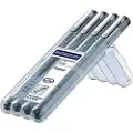Staedtler pigment liner 308 - Fineliner - svart - fargeblekk (en pakke 4)