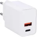 Grundig vegglader 20W med 1 USB, 1 USB-C
