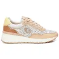 Carmela for woman. 16227202-BEIGE Leather trainers 162272 beige (37), Flat, Laces, Casual