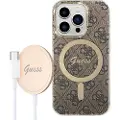 GUESS Gubpp14lh4eacsw+ Charger Set Iphone 14 Pro 6.1 4g Print Telefondeksel