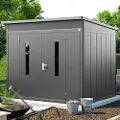 PRIMEYARD 263 x 228 cm redskapsbod, antrasitt
