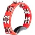 Meinl Headliner HandHeld ABS Tambourine Dual Row Steel Jingles Red