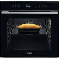 Whirlpool W Collection W7 OM4 4S1 P BL - Ovn - innebygd - fordypning - bredde: 56 cm - dybde: 55 cm - høyde: 58.3 cm - med selvrens - Klasse A+ - svart