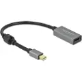 DeLOCK - Adapterkabel - DisplayPort hann til HDMI hunn - 20 cm - grå, svart - aktiv