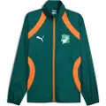 Puma Ivory Coast 2025 Pre-match Woven Jacket Men, Clothing, Dark Myrtle/Rickie Orange, XS