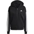 Adidas Essentials 3 Stripes Fleece Genser Med Hel Glidelås