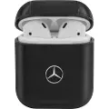Mercedes Benz MEA2CSLBK Mercedes Skinnveske til AirPods 1/2 Svart