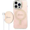 GUESS Set Gubpp14lh4eacsp+ Charger Iphone 14 Pro 6.1 4g Print Telefondeksel