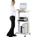 Twinco TWIN CLICK Printer Stand 1 - Stående skrivebord - mobil - rektangulær - grå - grå sokkel