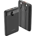 Veger Eksternt batteri (Powerbank) VEGER C11 BEST - 10 000 mAh LCD med kabel Type C + Apple Lightning 8-pins QC3.0 PD 22,5W (W1170)