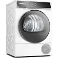 Bosch Serie 8 WQB246C40, Frittstående, Frontmatet, Varme pumpe, Hvit, Berøringskontroll, Riktig/Høyre