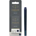 Parker Fountain Pen Ink Refill Cartridges | Long | Blue-Black QUINK Ink | 5 Count (Blister)
